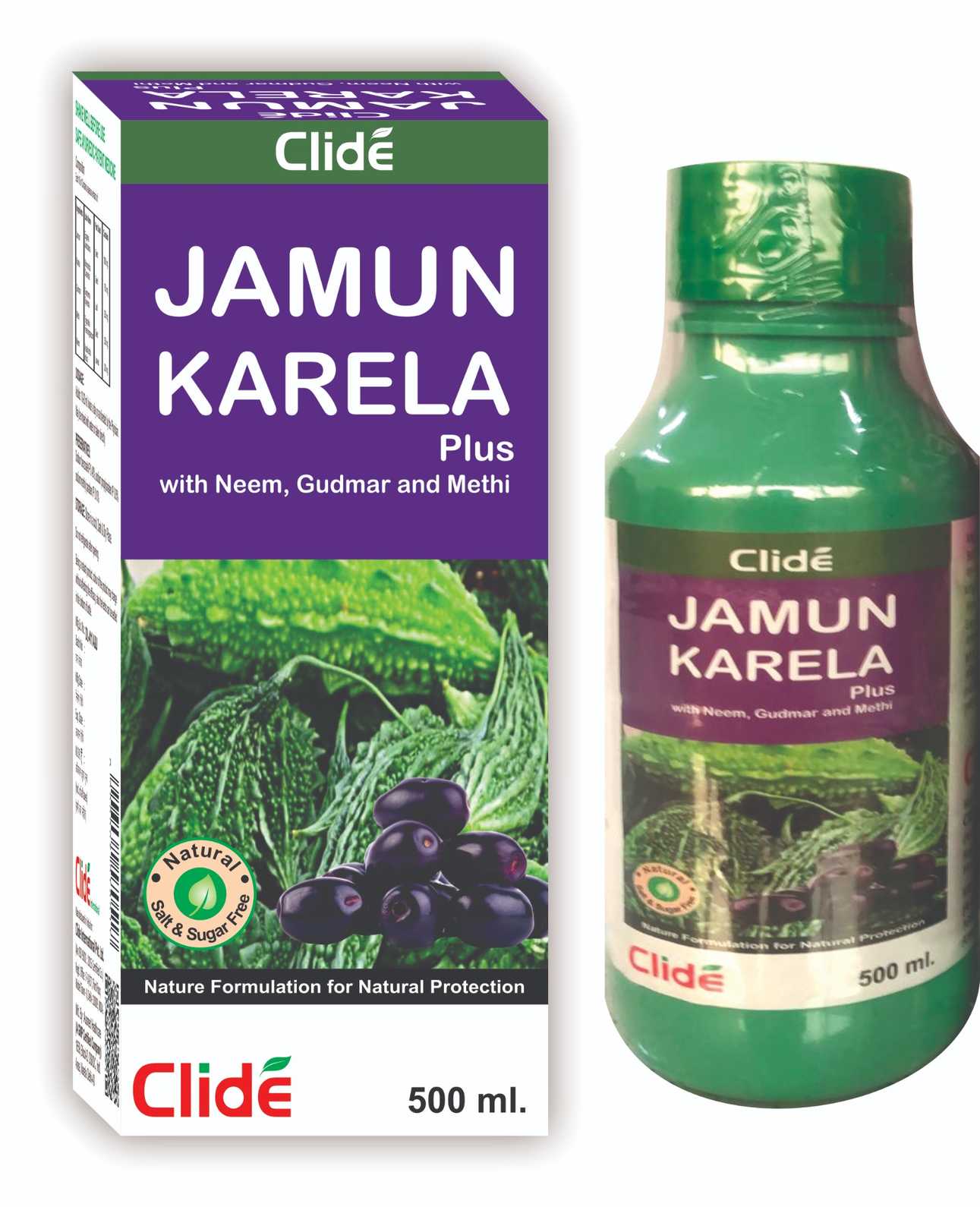 CLIDE JAMUN KARELA PLUS JUICE 500 ML CLIDE JAMUN KARELA PLUS JUICE 500 ML